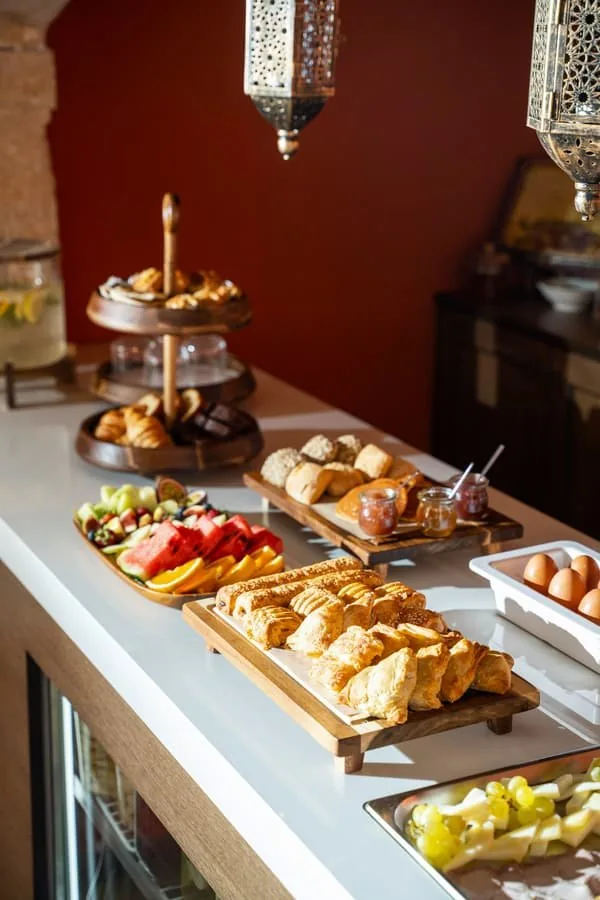 The breakfast buffet