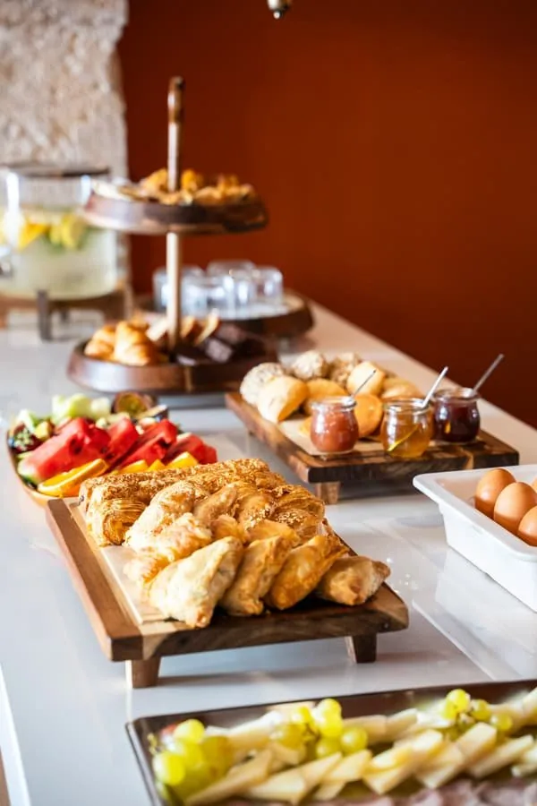 Pastries and sweets on the buffet