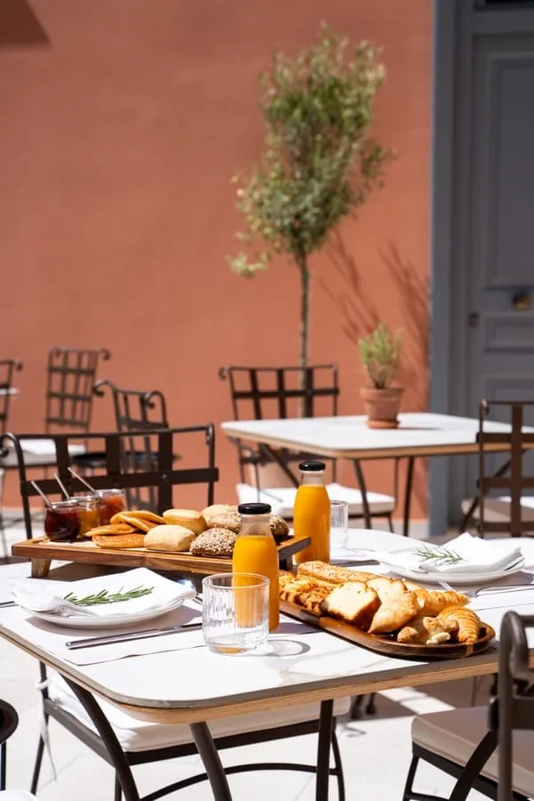 Breakfast in the courtyard