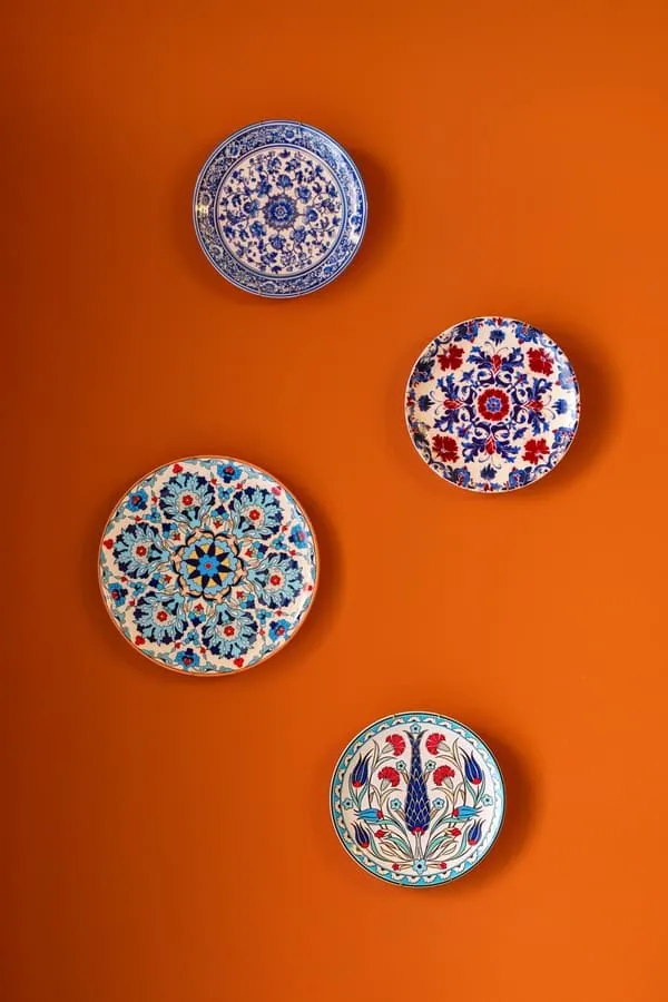 Painted ceramic plates