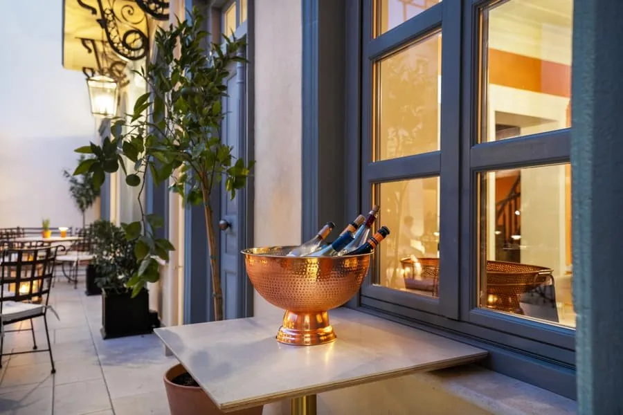 A window at dusk