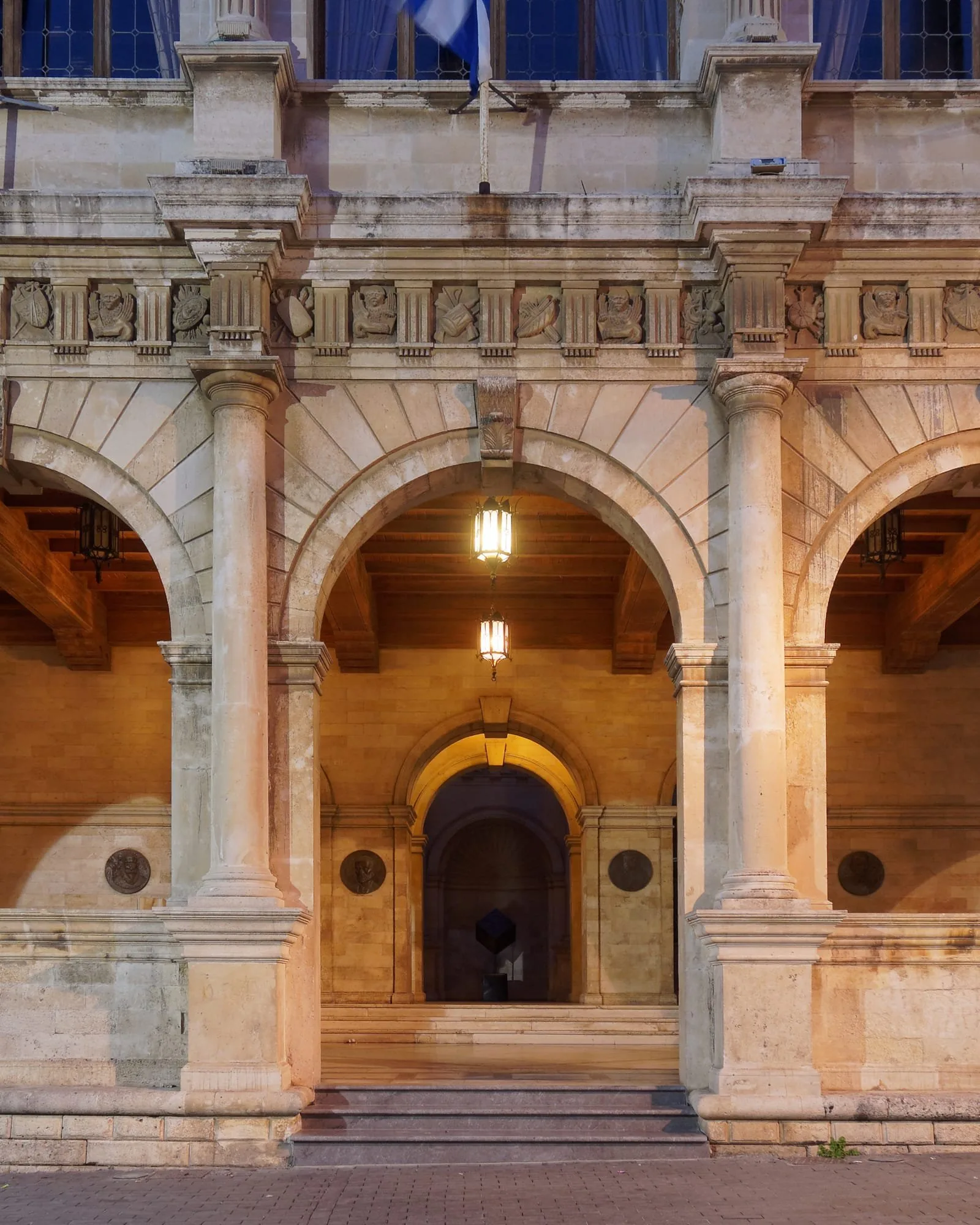 The arcade of the Venetian Loggia